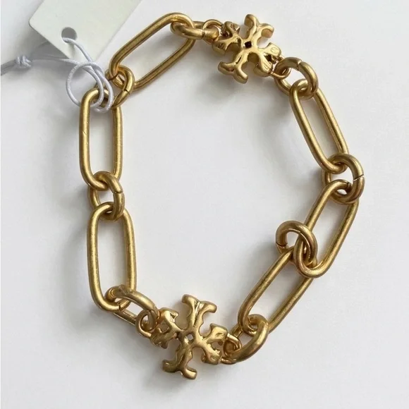 Tory Burch Gold Chain Bracelet 7.5” - Picture 2 of 2